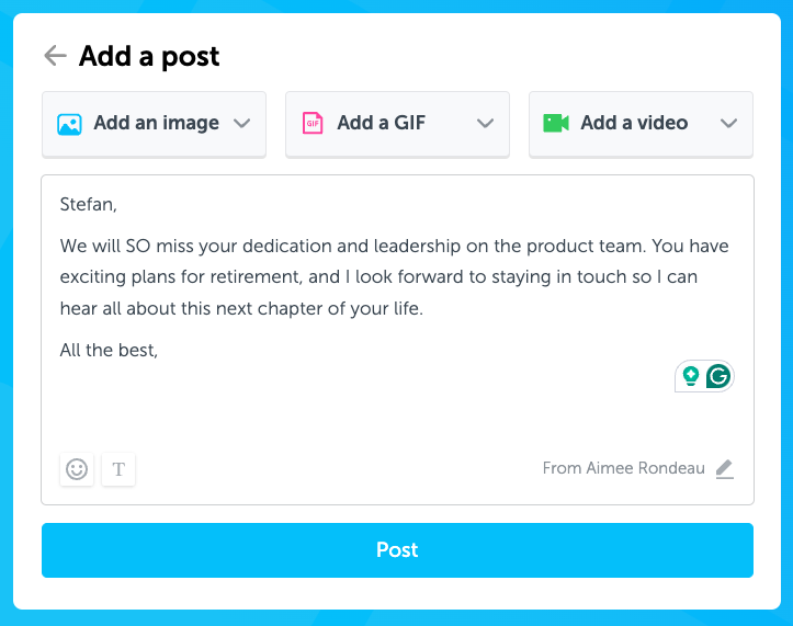 Add a Post to Your Kudoboard Kudoboard